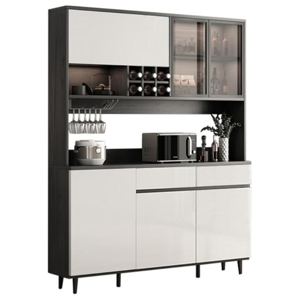 Лак мебели Playwood чистого белого стеклянного кухонного шкафа хранения двери современного домашний закончил