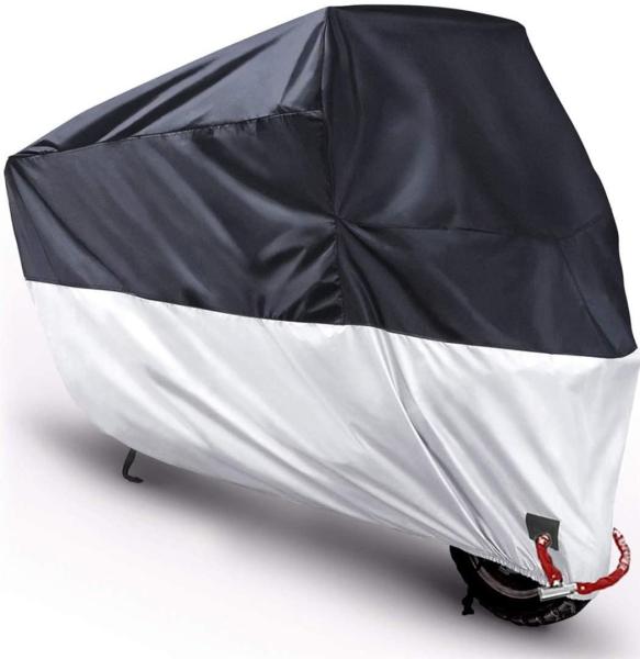 Silver Motorcycle Rain Cover Sun UV Prevent For All Weather Rust Resistance