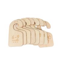 Divididor de armario para bebés de madera -Divididores de tamaño de ropa para armario o tienda de venta al por menor, Divididores de colgantes 12 piezas Diseño personalizado acepta