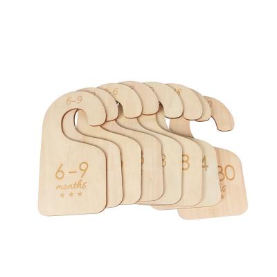 Wooden baby closet divider -Clothing Size Dividers for Closet or Retail Store, Hanger Dividers 12 Pieces Custom design accept