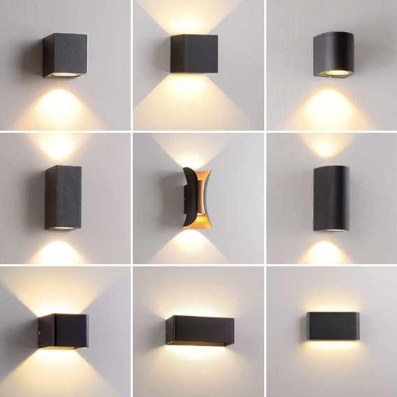 Waterproof 12W Square Wall Light with Adjustable Beam Angle for Indoor and Outdoor Use