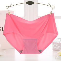 Anti-Static Seamless Underwear Female Breathable Ice Silk Mid Waist Underwear