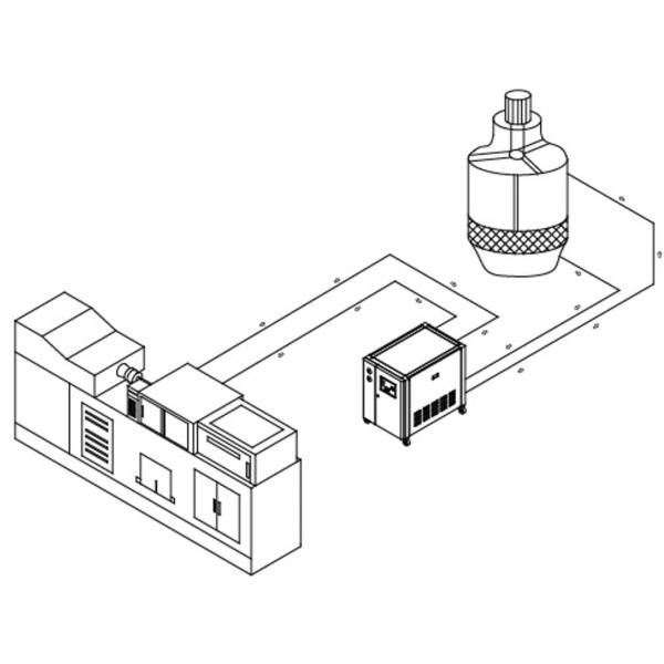 35 Degree 407 R22 Refrigerant Water Cooled Chiller Plastic Auxiliary Machine