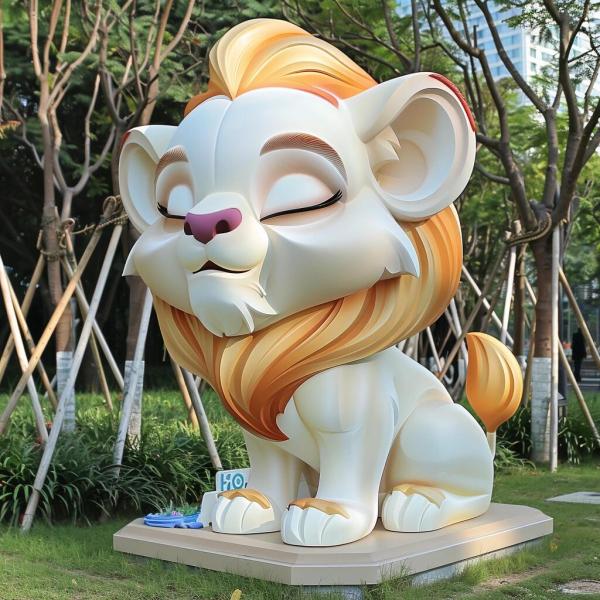 Eco-friendly Garden Decoration Life Size Fiberglass Ornament Model Outdoor Cartoon Rabbit Statue