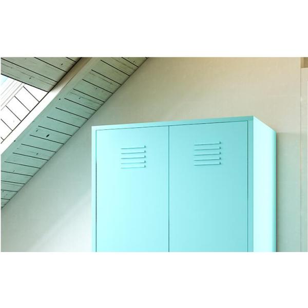 White Armoires 900 Width Metal Wardrobe Cabinet With Feet