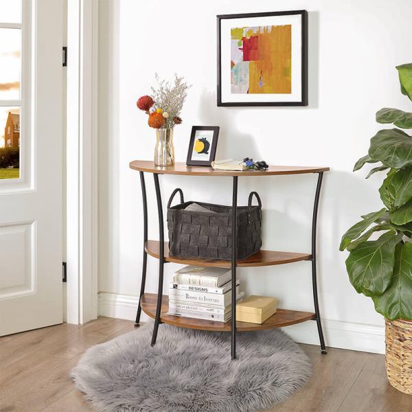 Demi-luna Console Table for Home, Particleboard Sofa Table, Hallway Console Table, LNT87BX