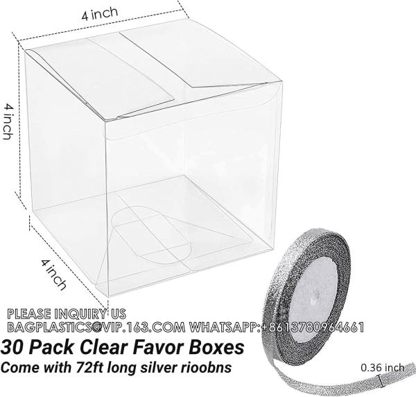 Clear Boxes For Favors 4 X 4 X 4 Inch Clear Gift Boxes For Party Favors Cupcake Macaron Candy Cookies Ornament Gifts