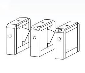 Anti Intrusion Metro 650mm Flap Barrier Gate Entrance