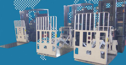 Concrete Push Pull Forklift Clamp Lift 380x1220mm Platen Size