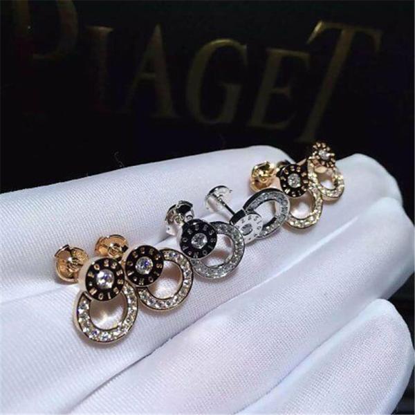 Luxury jewe factory earrings gold diamond  18k gold  white gold yellow gold rose gold diamond earrings