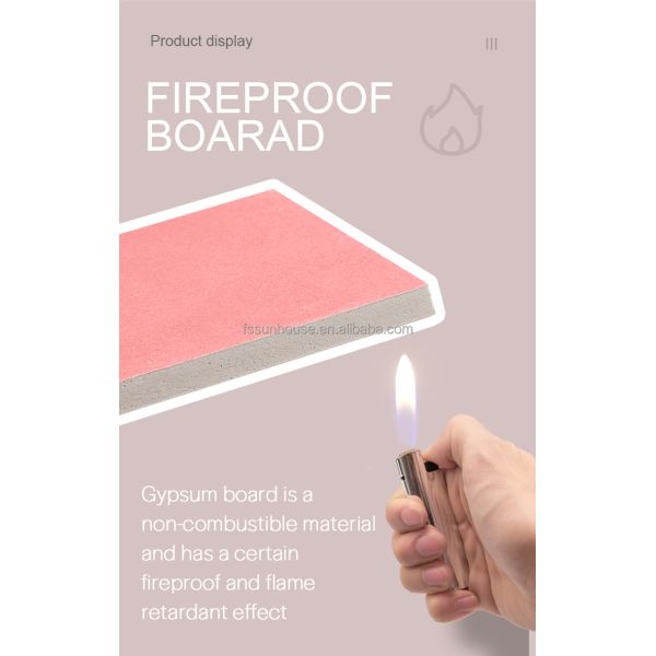 Customized 9mm/10mm/12mm Fireproof Knauf Gypsum Board Plasterboard Modern Design for Indoor Drywall Applications