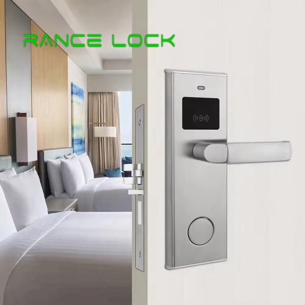 Silver Hotel Door Lock Customized Key Card Door Lock Supports Various Unlocking Methods