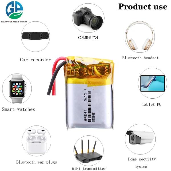 IEC62133 Certified 3.7V 110mAh Rechargeable Lithium Polymer Battery Li-Po Battery