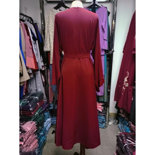 Женская одежда Ближний Восток Абая Мусульманский Твердый цвет плюс размер Мусульманское длинное платье