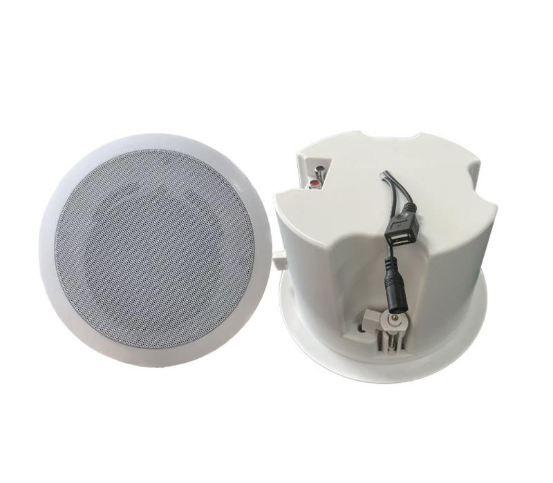 15V/2A ABS Ceiling Coaxial Active Speaker 5 Inch 2*30W Bluetooth USB