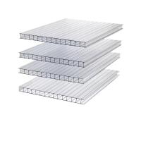 Design moderne 12 mm plastique transparent translucide creux en polycarbonate feuille murale pour la décoration de bureau