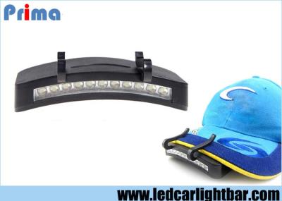 Clip On Outdoor Camping Lights , 132lm AAA Batteries 11 LED Hat Light