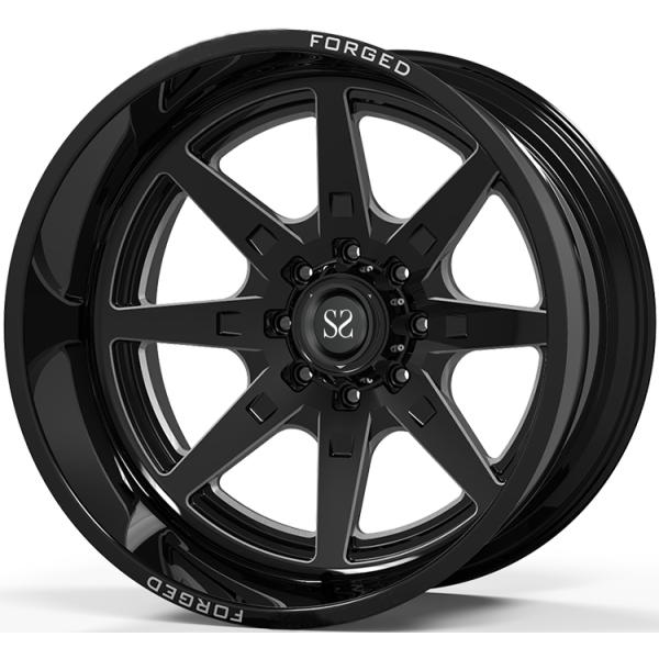 Подгонянный с дороги снабжает ободком оправу колес губы 4кс4 черноты лоска 24кс12 и 24кс14 глубокую