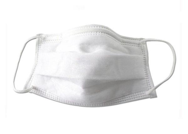 White Color 3 Ply Surgical Face Mask Anti Pollution No Stimulus To Human Skin