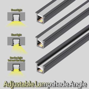 Luz linear personalizável embutida LED preto de gesso Luz de teto para sala de