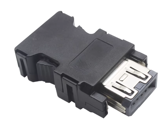 Yaskawa V Series Compatible Servo Motor Connector with Silver and Gold Plated Pins for Industrial Automation
