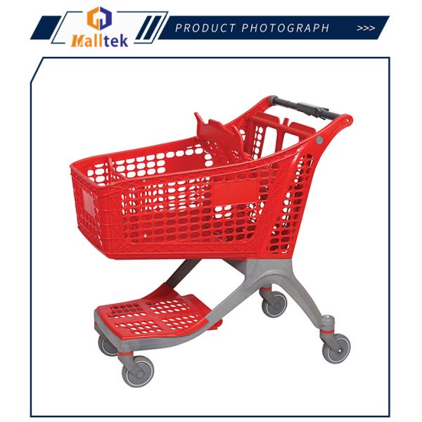 80kgs Load Plastic Supermarket Mesh Shopping Cart