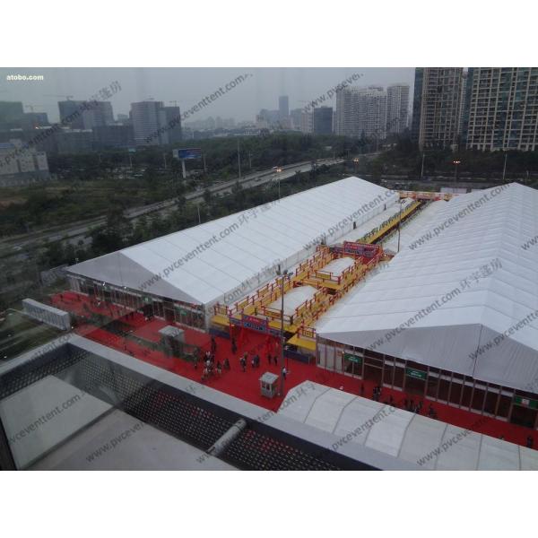 PVC Safety Outdoor Exhibition Tents 30m 40m Width Expandable Bolts Fixing