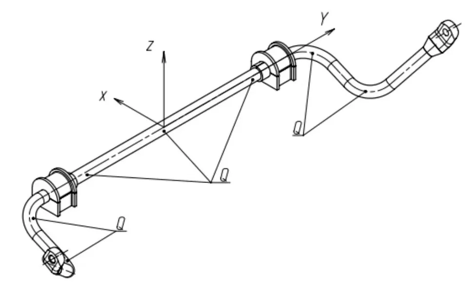 New Product High Performance Solid Rear Sway Bar Stabilizer Antiroll Bar