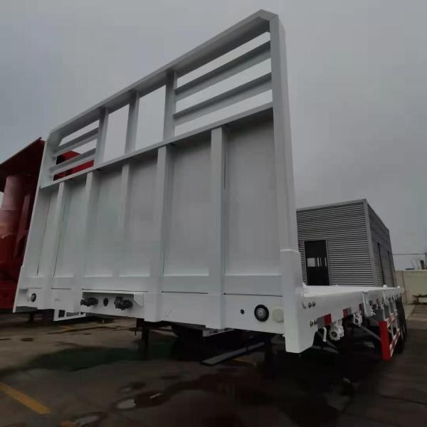 3 Axles Tri Axle Cargo Transportation Flatbed Container Chassis Semi Trailer In Sell