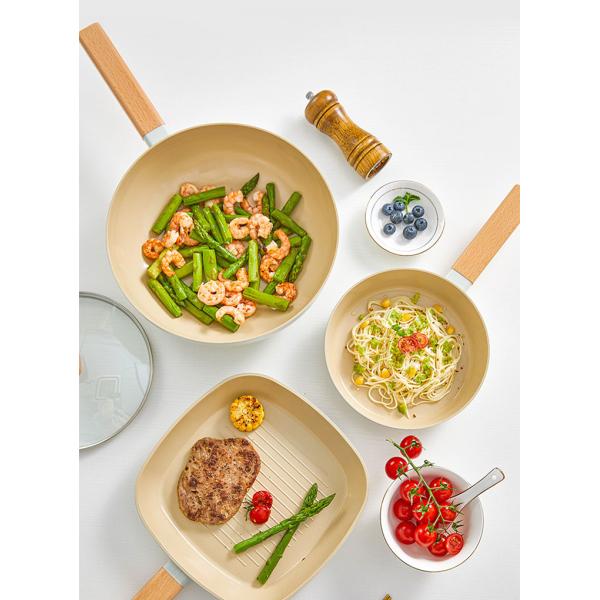 New Arrival Ceramic Coating Nonstick Cooking Pot Set Induction Cookware Cook Pot 7 Pcs Aluminum Non Stick Cookware Set
