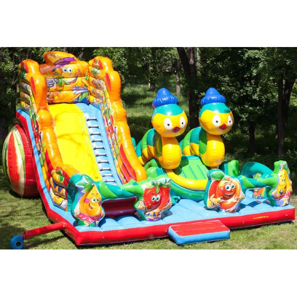Lovely Inflatable Bug Funcity With Slide, Inflatable Funland For Kids
