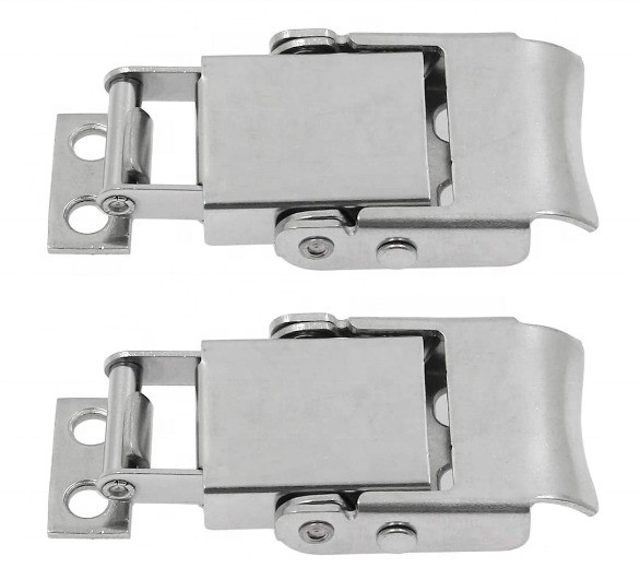 Stainless Steel 304 Spring Loaded Draw Latch Toggle Hasp Clamp Latch Lock Cylinders For Boxes And Cabinets