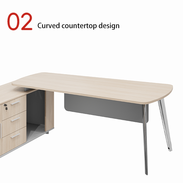 A Main Storage Cabinet with Octagonal Aluminum Alloy Die-casting Feet for the Main Desk