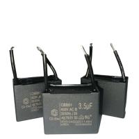 3.5mfd Condutor de ar condicionado Ventilador Capacitor CBB61 450V 30mm comprimento de chumbo Ventilador Capacitor de arranque