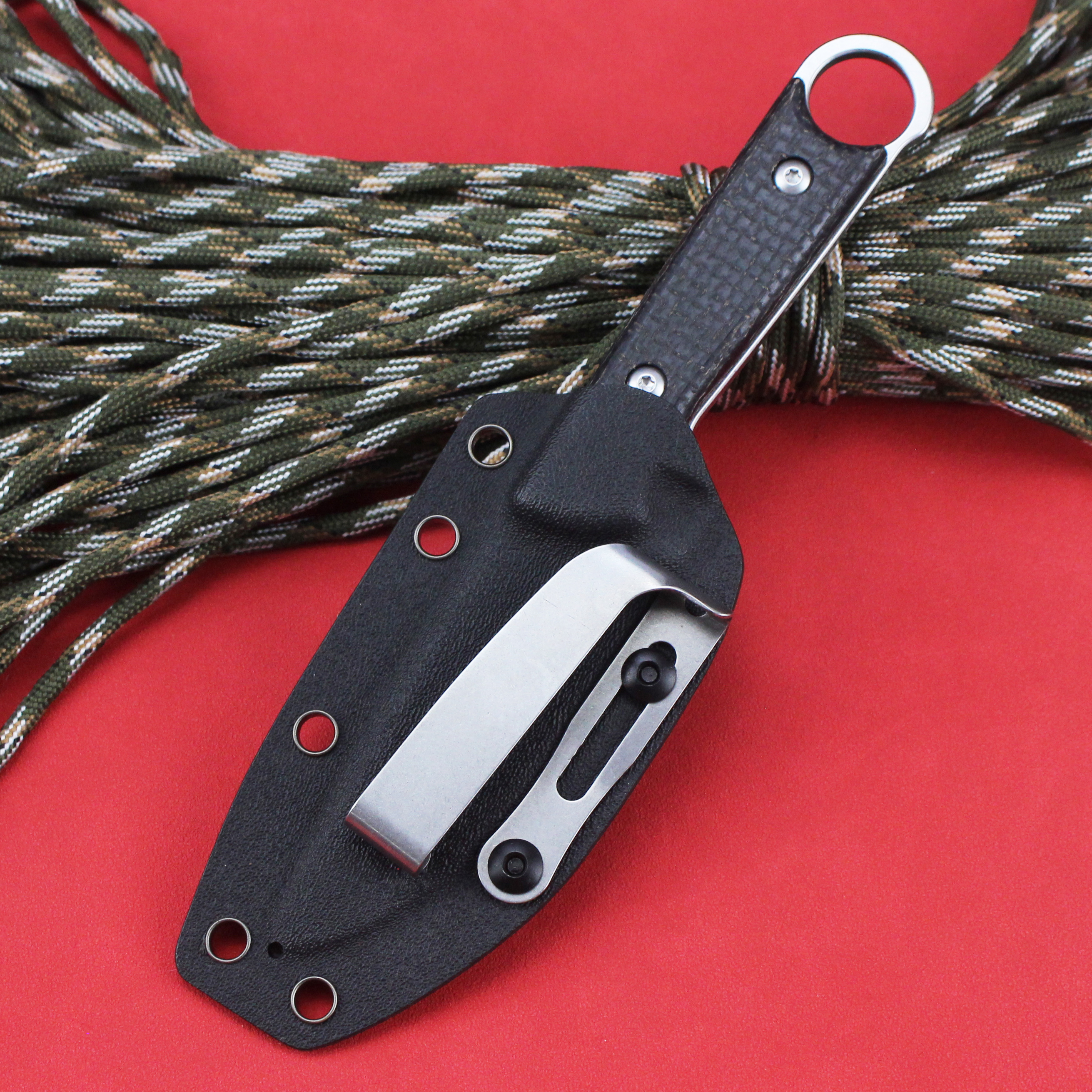 GT0178 D2 Blade High Quality Linen Handle  EDC Pocket Knives