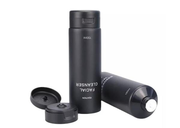 Customized Matte Black Cosmetic Tube 150ML PCR Sugarcane Cosmetic Tubes