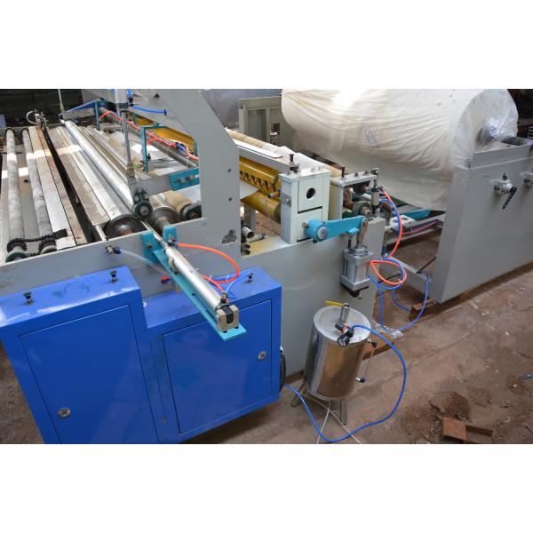 Semi Automatic Toilet Paper Rewinding Embossing And Perforating Machine 1200mm - 2200mm