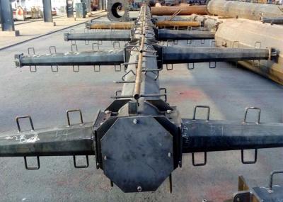 Hot Dip Galvanized Tubular Steel Tower 10KV - 750KV Voltage Silver Color