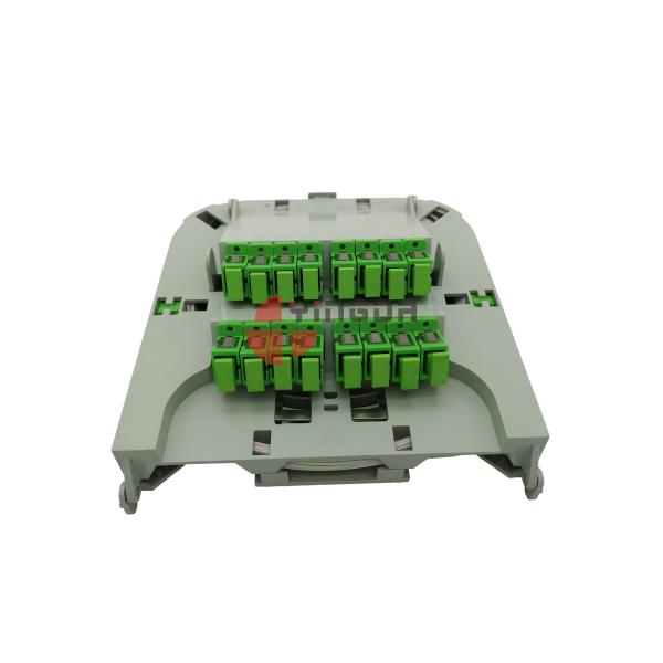 IP65 Outdoor Fiber Optic Splitter Box Wall Mount 16 Cores 1x8 Coupler ABS PC Material