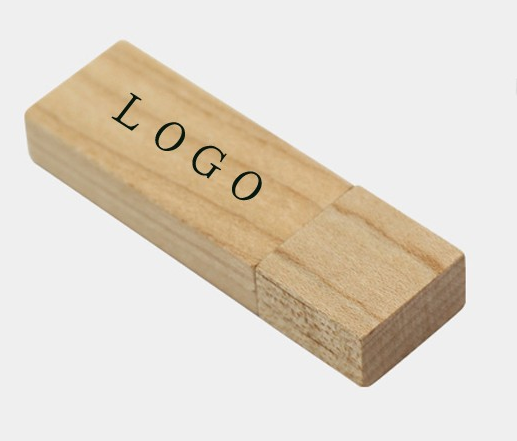 Economical Wooden Usb Memory Stick 2GB - 64GB  Swivel Shape With Wrist Strap