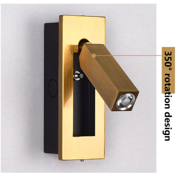 Embedded Led Wall Lamp Input 110-240v 3w Cree Led Bead Ribbon Switch Gold