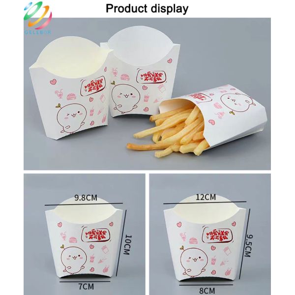 Waterproof Disposable Food Packaging Oilproof French Fries Box