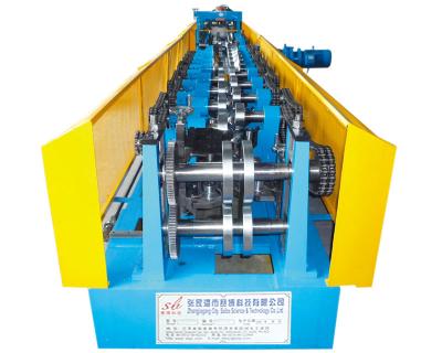 rolo do Purlin da moldação do aço de 0.7-1.6mm C/C que forma a máquina com corte da trilha