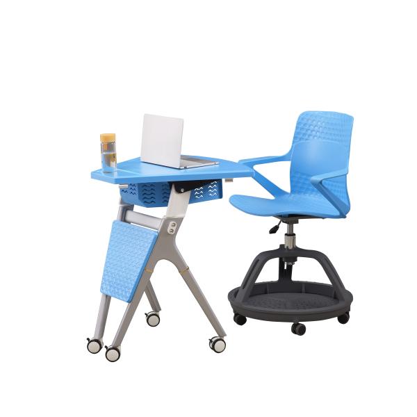 ABS PP Office Desk And Chair Set H680*W450*D400mm Cup Holder Available