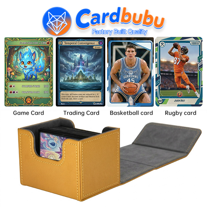 Double Sleeves Board Game Deck Holder 100 Cards Flannel Lined Mtg Storage