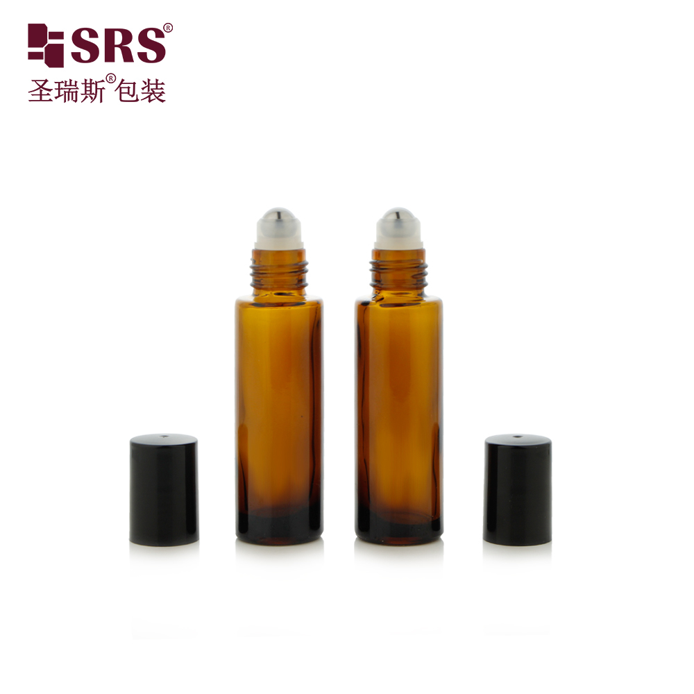 Molded Glass Roll On Bottle 15Ml Multiple Roller Balls Caps for Essential Oil Perfume Nail Care Oil