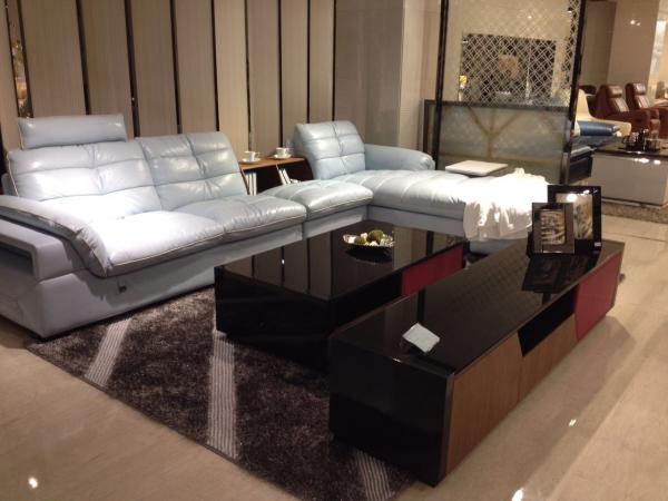 modern living room genuine leather sectional sofa furniture