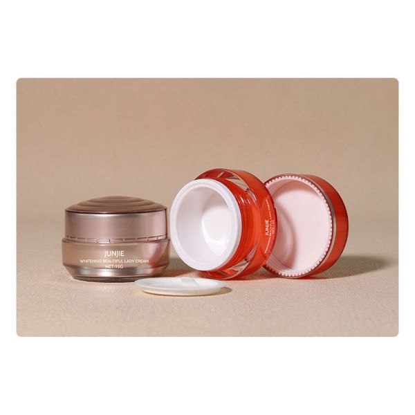 Vintage 15g Round Eye Cream Container Jar For Face Lotion Cream Double-wall Acrylic Cosmetic Cream Jars