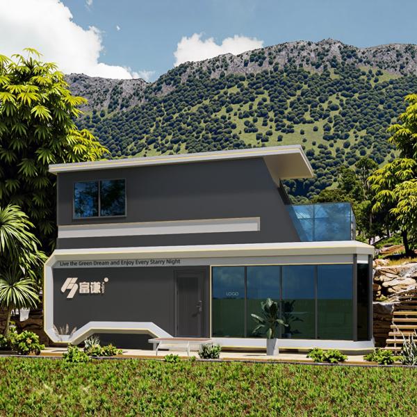 Capsule House With Balcony Prefabricated Construction Industry Outdoor Capsule House