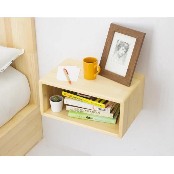 Modern Style Floating Nightstand Wood Bedside Tables  Nightstand Shelf Handmade Furniture Bedside Wall Shelf